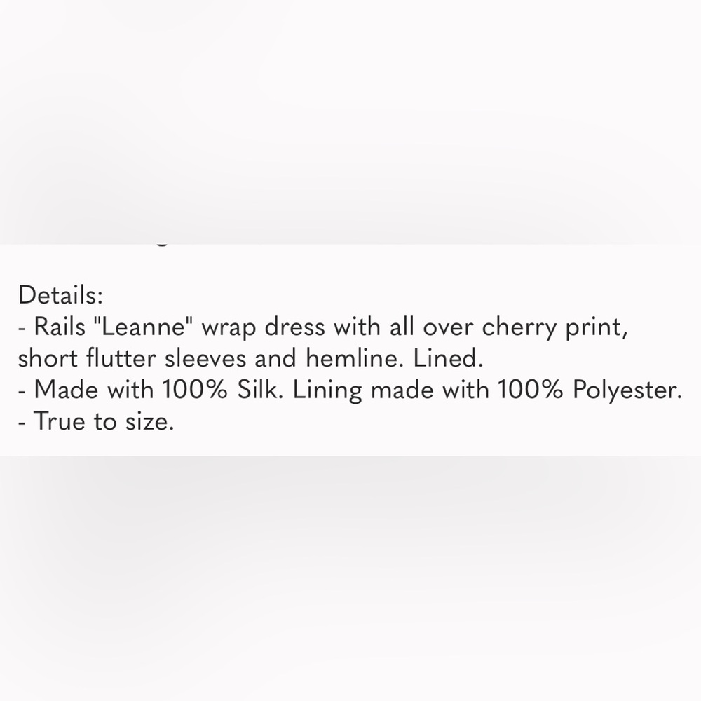 Perfect Rails π― silk Black Cream Cherries Leanne Wrap Dress XS - Picture 7 of 11